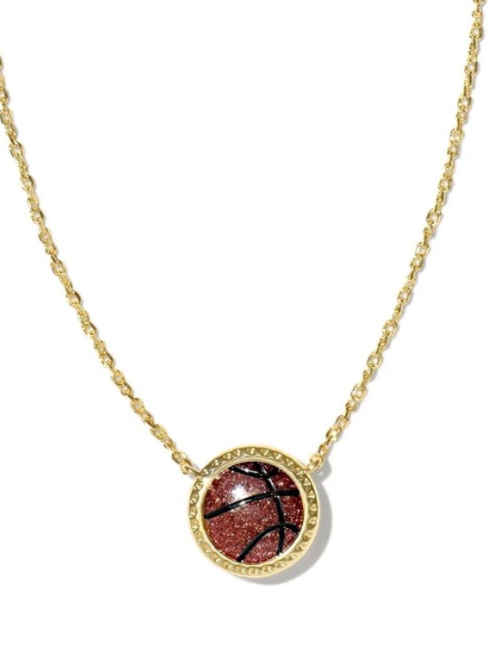 Kendra Scott Basketball Gold Short Pendant Necklace